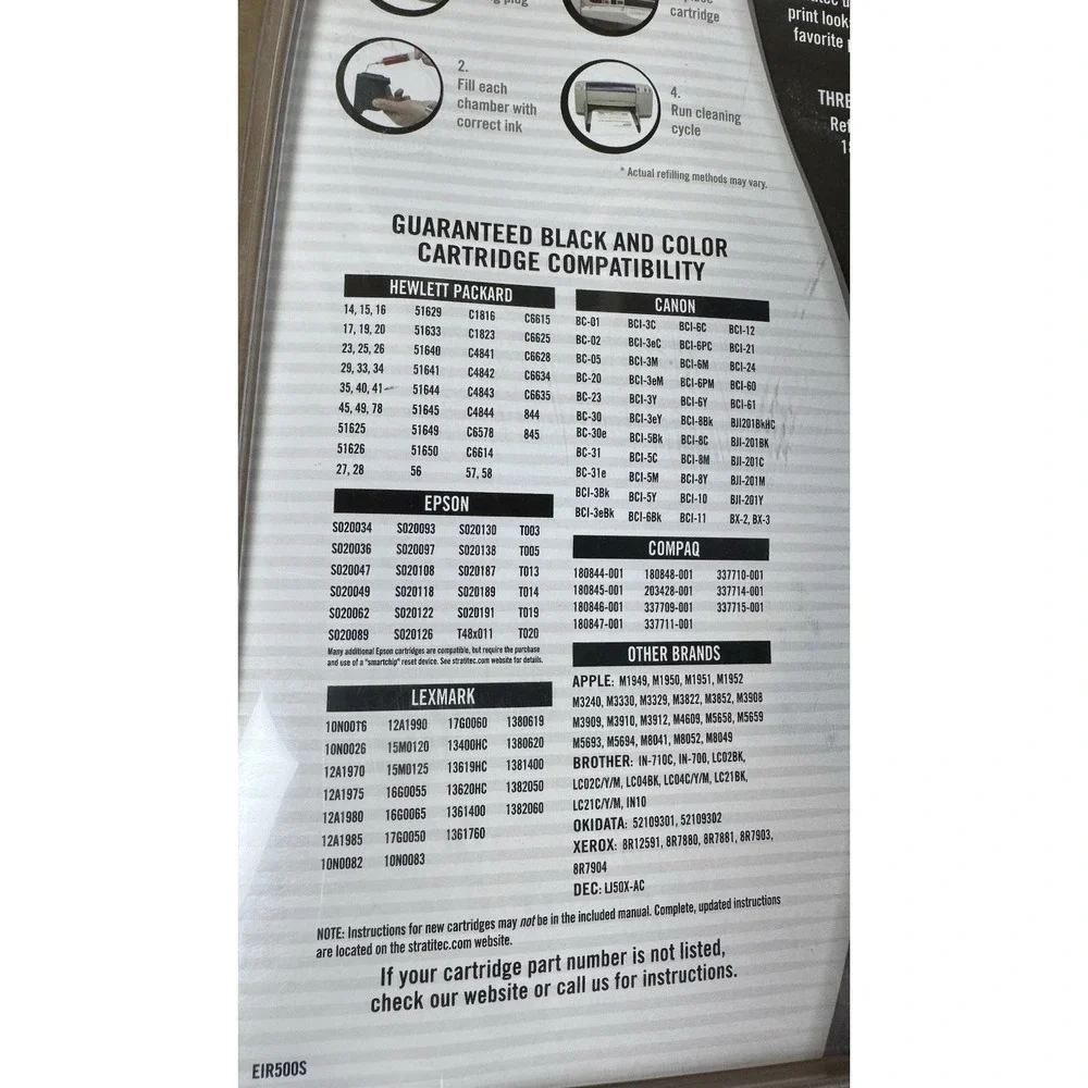 Stratitec Premium Series Inkjet Printer Ink Refill Kit